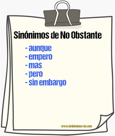 sinonimos no obstante|sinónimos de no obstante ejemplo.